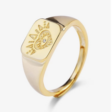 Load image into Gallery viewer, Evil Eye Heart Ring