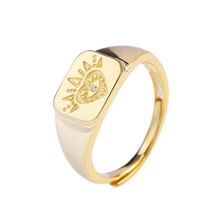 Load image into Gallery viewer, Evil Eye Heart Ring