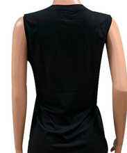 Load image into Gallery viewer, Women Casual shirt O Neck Sleeveless tshirts American Flag Print