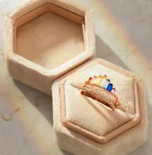 Load image into Gallery viewer, Adjustable Rainbow Crown Ring