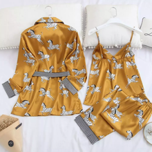 Load image into Gallery viewer, 2021 Spring Women Ice Silk Pajamas Sets with Pants