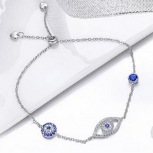 Load image into Gallery viewer, Evil Eye Sterling Silver Bracelet