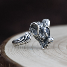 Load image into Gallery viewer, Balmora Sterling Silver Elephant Ring