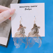 Load image into Gallery viewer, Gold Koi Fish Earrings