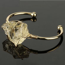 Load image into Gallery viewer, Natural Gemstone Gold Bangle