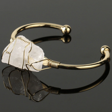Load image into Gallery viewer, Natural Gemstone Gold Bangle