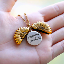 Load image into Gallery viewer, “You Are My Sunshine” Sunflower Necklace
