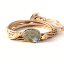 Load image into Gallery viewer, Labradorite Stone Wrap Bracelet