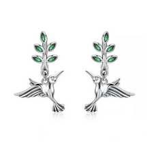 Load image into Gallery viewer, Hummingbird 925 Sterling Silver Earrings