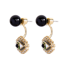 Load image into Gallery viewer, Black Evil Eye Earrings