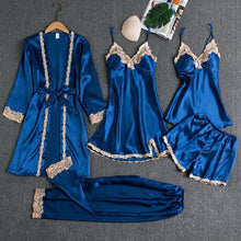 Load image into Gallery viewer, Blushy Silk 5 Piece Pajama Set