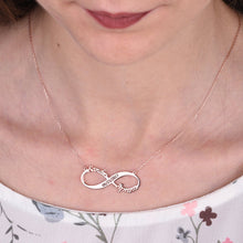 Load image into Gallery viewer, Custom-Designed Silver Infinity Name Necklace