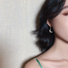 Load image into Gallery viewer, Crystal Moon & Star Earrings