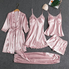 Load image into Gallery viewer, Mulberry Silk 5 Piece Pajama Set