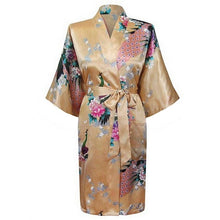 Load image into Gallery viewer, Rayon Robes Women Nightwear Flower Home Clothes Mulberry