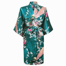 Load image into Gallery viewer, Rayon Robes Women Nightwear Flower Home Clothes Mulberry