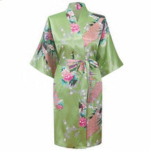 Load image into Gallery viewer, Rayon Robes Women Nightwear Flower Home Clothes Mulberry
