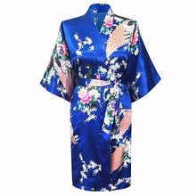 Load image into Gallery viewer, Rayon Robes Women Nightwear Flower Home Clothes Mulberry