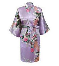 Load image into Gallery viewer, Rayon Robes Women Nightwear Flower Home Clothes Mulberry
