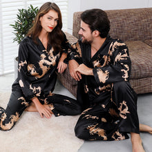 Load image into Gallery viewer, Mulberry Silk™ Couple Silk Satin Pajamas Pyjamas Set Long Sleeve Sleepwear