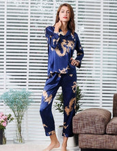 Load image into Gallery viewer, Mulberry Silk™ Couple Silk Satin Pajamas Pyjamas Set Long Sleeve Sleepwear