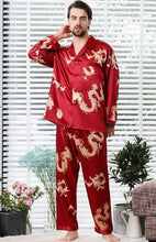 Load image into Gallery viewer, Mulberry Silk™ Couple Silk Satin Pajamas Pyjamas Set Long Sleeve Sleepwear