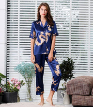 Load image into Gallery viewer, Mulberry Silk™ Couple Silk Satin Pajamas Pyjamas Set Long Sleeve Sleepwear