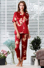 Load image into Gallery viewer, Mulberry Silk™ Couple Silk Satin Pajamas Pyjamas Set Long Sleeve Sleepwear