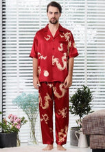 Load image into Gallery viewer, Mulberry Silk™ Couple Silk Satin Pajamas Pyjamas Set Long Sleeve Sleepwear