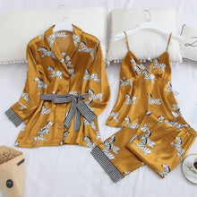 Load image into Gallery viewer, 2021 Spring Women Ice Silk Pajamas Sets with Pants