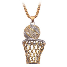 Load image into Gallery viewer, Punk Basket Ball Pendant Necklaces