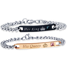 Load image into Gallery viewer, HER KING HIS QUEEN COUPLES NECKLACE SET