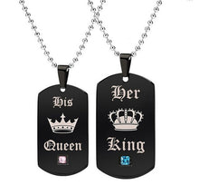 Load image into Gallery viewer, HER KING HIS QUEEN COUPLES NECKLACE SET