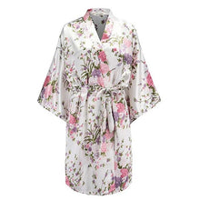 Load image into Gallery viewer, Rayon Robes Women Nightwear Flower Home Clothes Mulberry