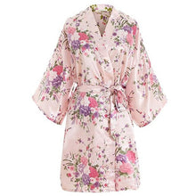 Load image into Gallery viewer, Rayon Robes Women Nightwear Flower Home Clothes Mulberry
