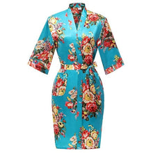 Load image into Gallery viewer, Rayon Robes Women Nightwear Flower Home Clothes Mulberry