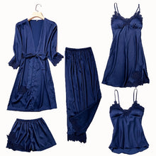 Load image into Gallery viewer, WARMSELLING Silk™ 2021 Lace Mulberry Silk 5 Piece Pajama Set