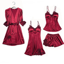 Load image into Gallery viewer, WARMSELLING Silk™ 2021 Lace Mulberry Silk 5 Piece Pajama Set