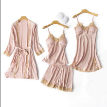 Load image into Gallery viewer, 2021 V-Neck Mulberry Silk 5PCS Pajamas Set