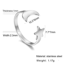 Load image into Gallery viewer, 2021 Skyrim Lovely Moon Star Rings