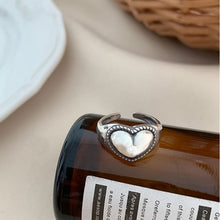Load image into Gallery viewer, Retro Love Heart Hollow Open Ring