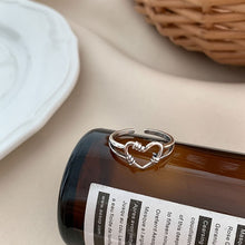 Load image into Gallery viewer, Retro Love Heart Hollow Open Ring