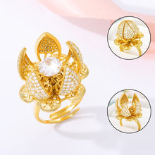 Load image into Gallery viewer, Adjustable Flower Blooming Ring
