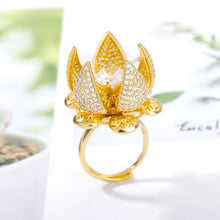 Load image into Gallery viewer, Adjustable Flower Blooming Ring