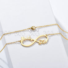 Load image into Gallery viewer, Ireal custom made Personalized Name Necklace With Birthstone