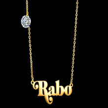 Load image into Gallery viewer, Ireal custom made Personalized Name Necklace With Birthstone