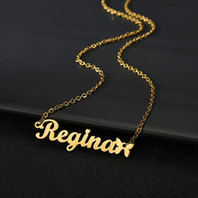 Load image into Gallery viewer, Ireal custom made Personalized Name Necklace With Birthstone