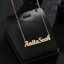 Load image into Gallery viewer, Ireal custom made Personalized Name Necklace With Birthstone