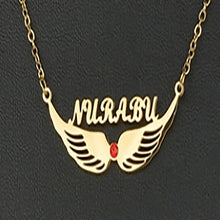 Load image into Gallery viewer, Ireal custom made Personalized Name Necklace With Birthstone