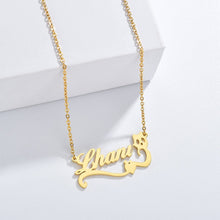 Load image into Gallery viewer, Ireal custom made Personalized Name Necklace With Birthstone